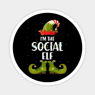 Im The Social Elf Christmas Magnet